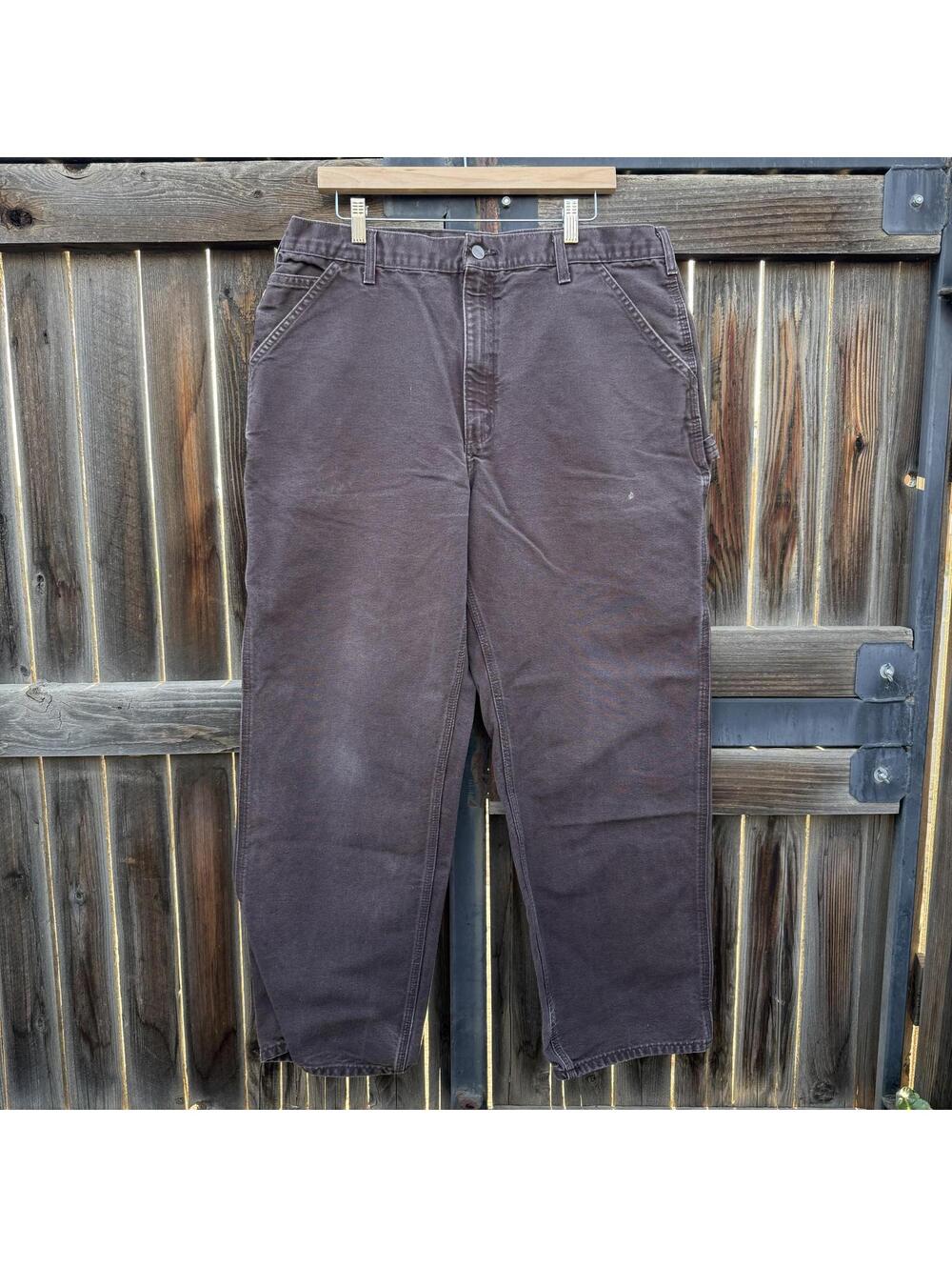 Vintage Carhartt Brown Canvas Pant's Men's Size 38 Waist